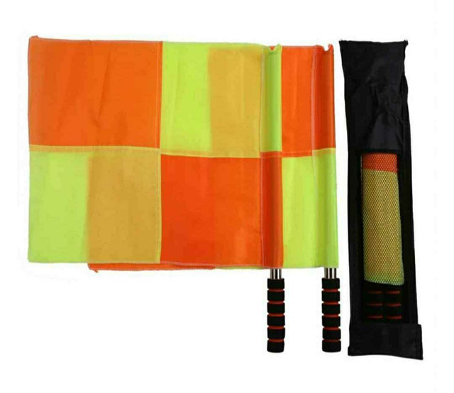 Set of 2 Soccer Referee Linesman Flag with Carey Bag - photo 4