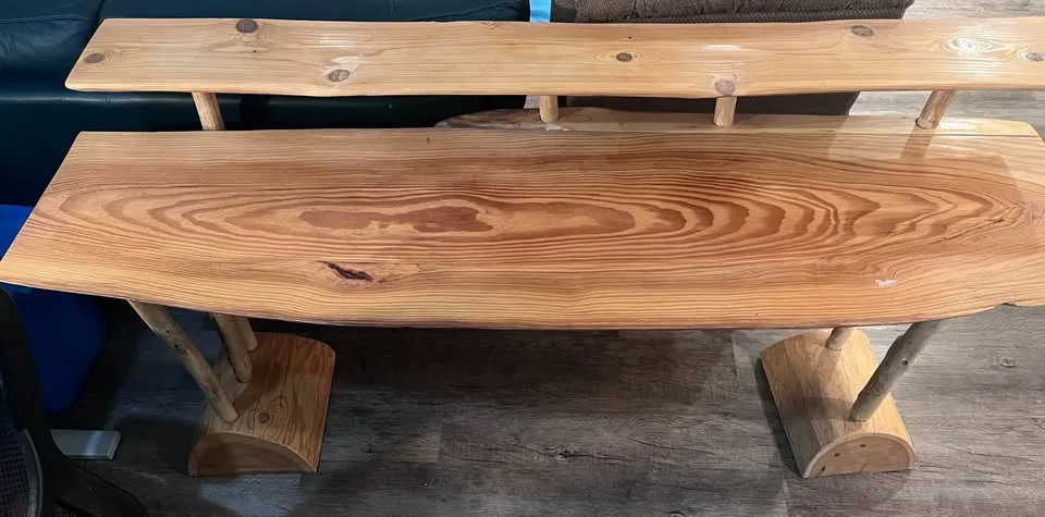 Handcrafted Live Edge Desk – Fir & Knotty Pine image indicator(2)