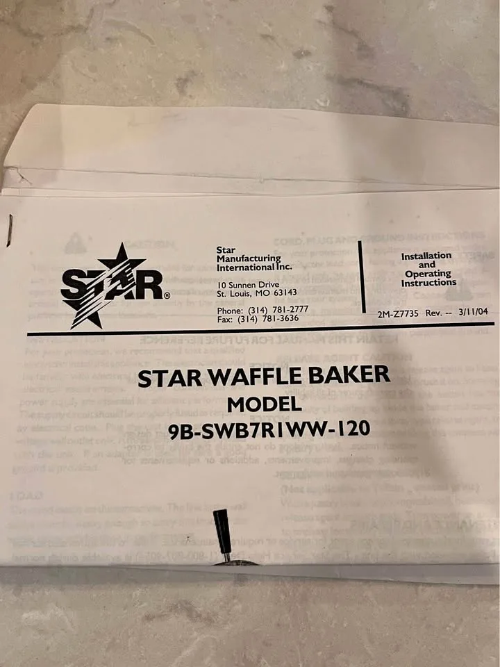 Star Commercial Waffle Maker – Model 9B-SWB7R1WW-120 image indicator(3)