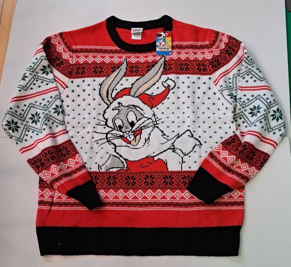 Ugly christmas sweater bugs bunny looney tunes size XL extra lag
