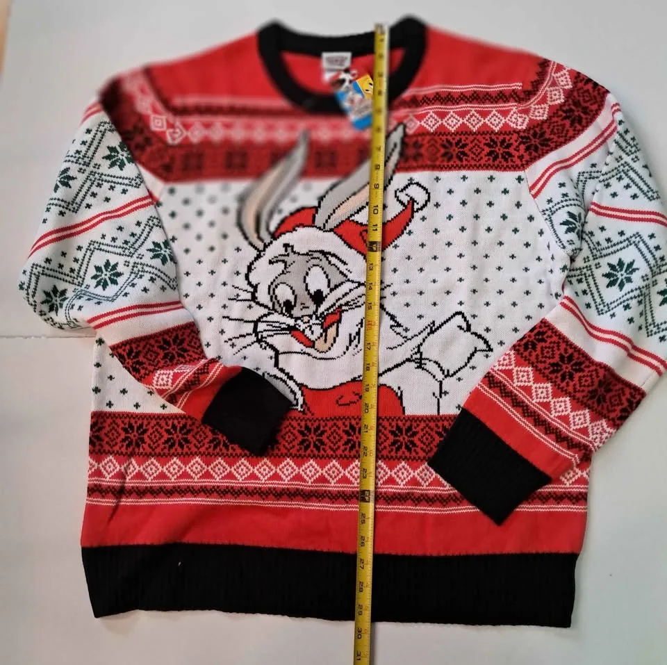 Ugly christmas sweater bugs bunny looney tunes size XL extra lag image indicator(3)