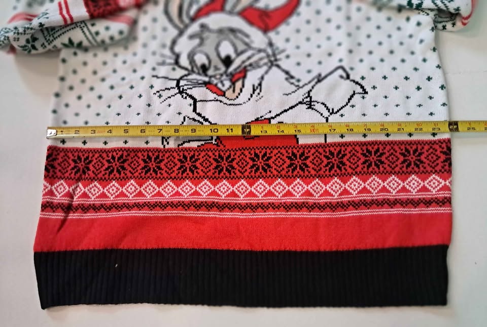 Ugly christmas sweater bugs bunny looney tunes size XL extra lag - photo 5