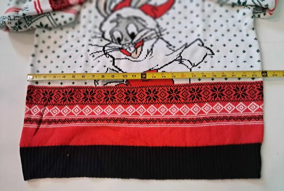 Ugly christmas sweater bugs bunny looney tunes size XL extra lag image indicator(5)