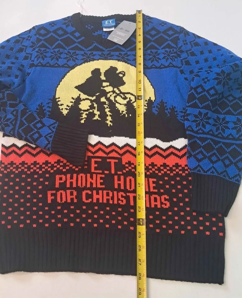 Ugly christmas sweater ET phone home for Christmas size medium image indicator(6)