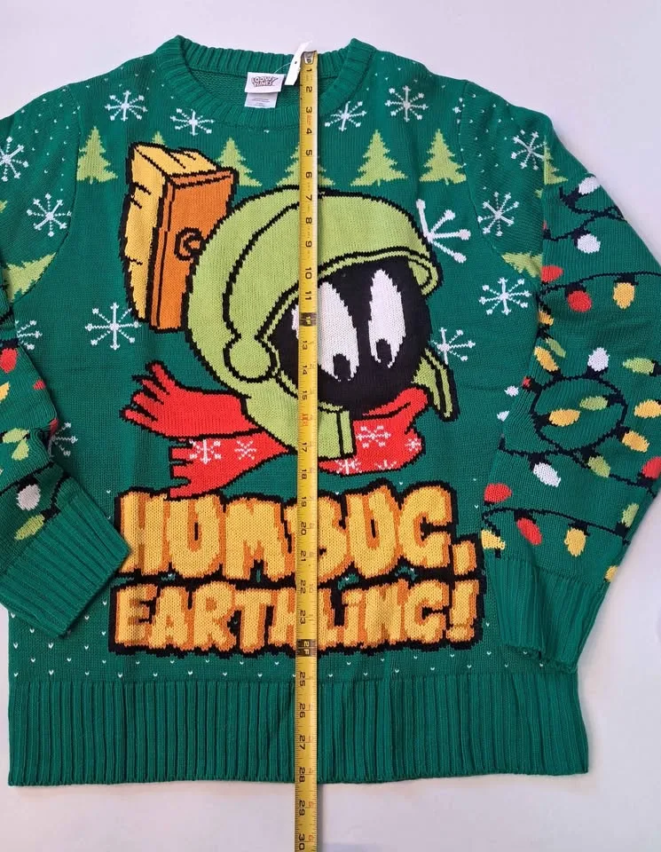 Ugly christmas sweater Looney tunes Marvin the Martian M image indicator(3)