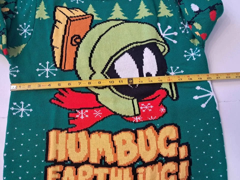 Ugly christmas sweater Looney tunes Marvin the Martian M image indicator(4)