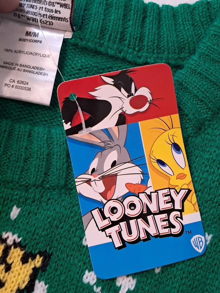 Ugly christmas sweater marvin the Martian size medium looney tun - photo 5