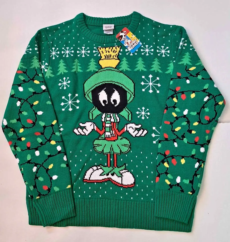 Ugly christmas sweater marvin the Martian size Large brand new w thumbnail