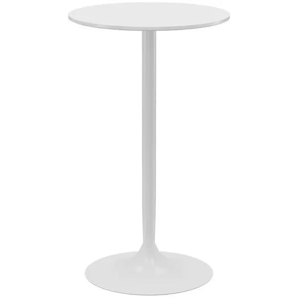 HOMCOM High Top Pub Table – Modern White Bar Table thumbnail