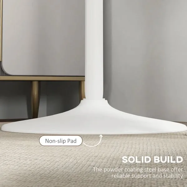 HOMCOM High Top Pub Table – Modern White Bar Table image indicator(3)