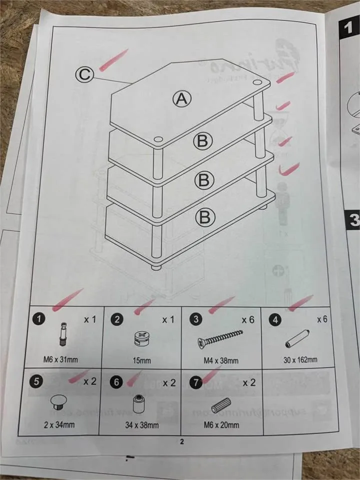 Furinno 4-Tier 23.2"H TV Desk image indicator(2)