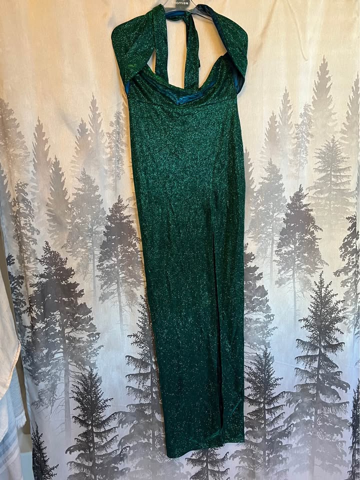 Green glitter dress - photo 2