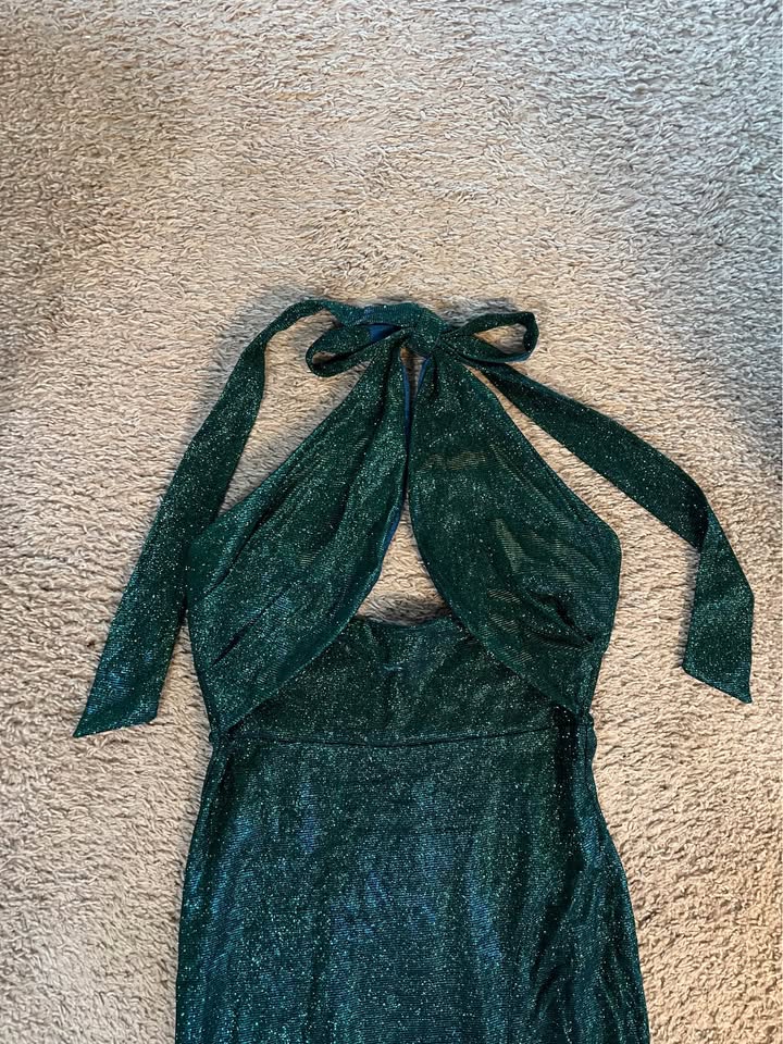 Green glitter dress - photo 3