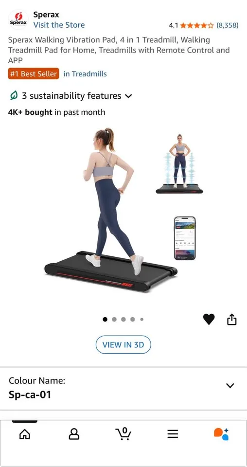 Quiet 4in1 Treadmill, Walking Vibration Pad image indicator(3)