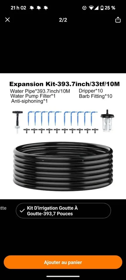 Ensemble d'irrigation image indicator(2)