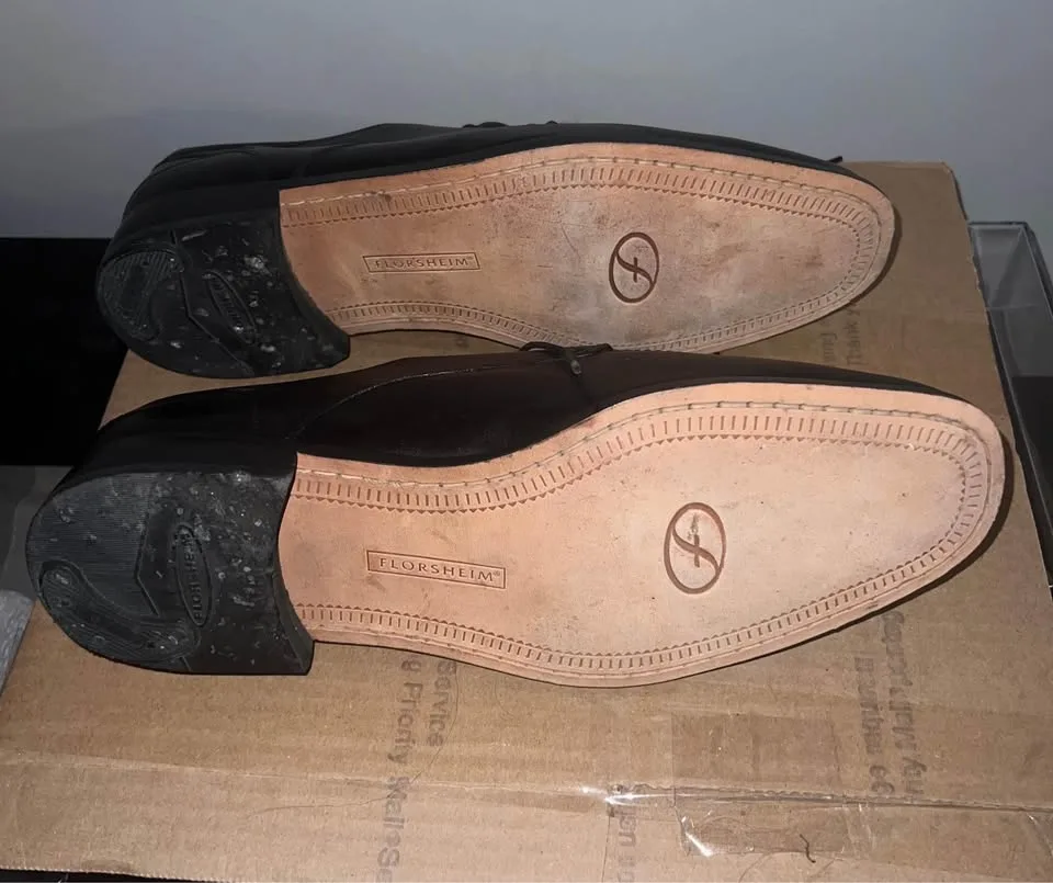 Florsheim Washington Men's Black leather Oxfords Shoes image indicator(4)