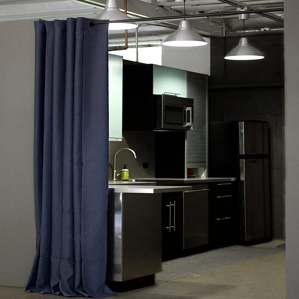 Heavy Duty Tension Curtain Rod Room Divider,126-165 Inch - photo 3