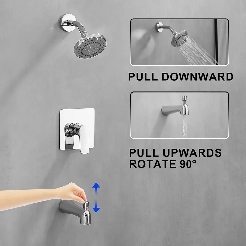Polished Chrome Shower Faucet Set image indicator(2)