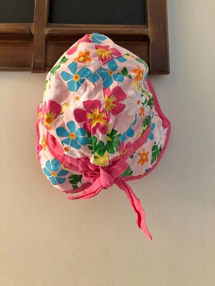 Girls Flower Sun Hat (Joe) - Size 0-12 Months thumbnail