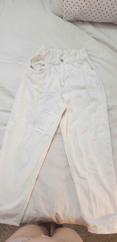 S Zara white high waisted paperbag pants - photo 2
