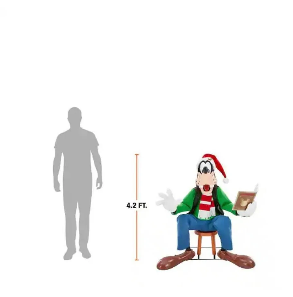Disney 4 ft. Animated Holiday Goofy Animatronic *NEW* image indicator(5)