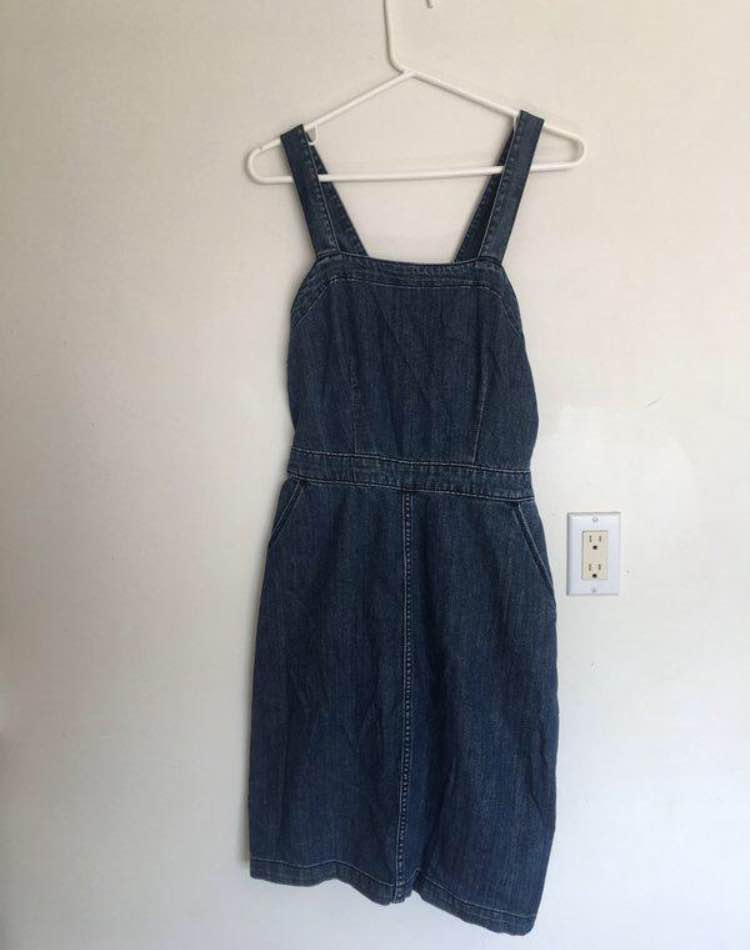 Denim Overall Dress - photo 2