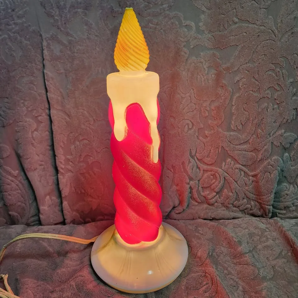 Vintage MCM Christmas Candle - Works image indicator(2)