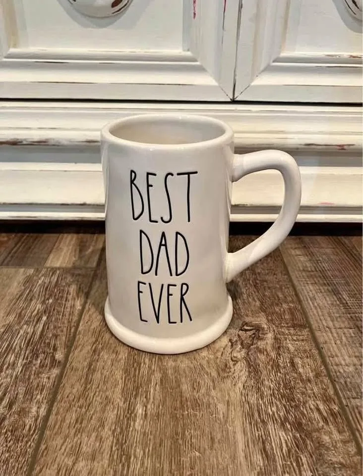 Rae Dunn Best Dad Ever Beer Stein Mug thumbnail