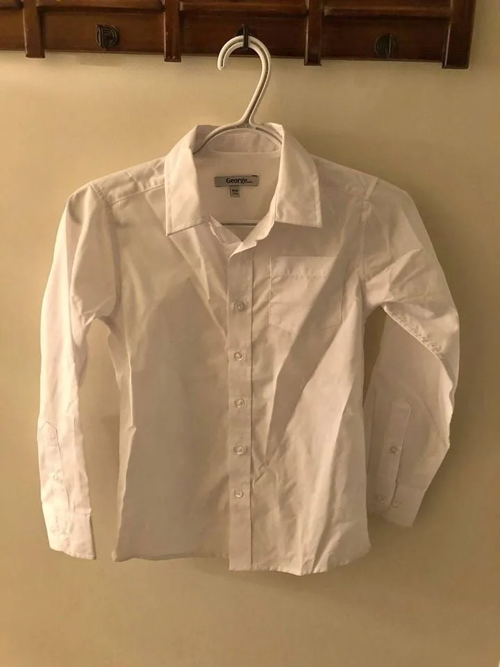 Boys White Dress Shirt (George) - Size 7/8 thumbnail