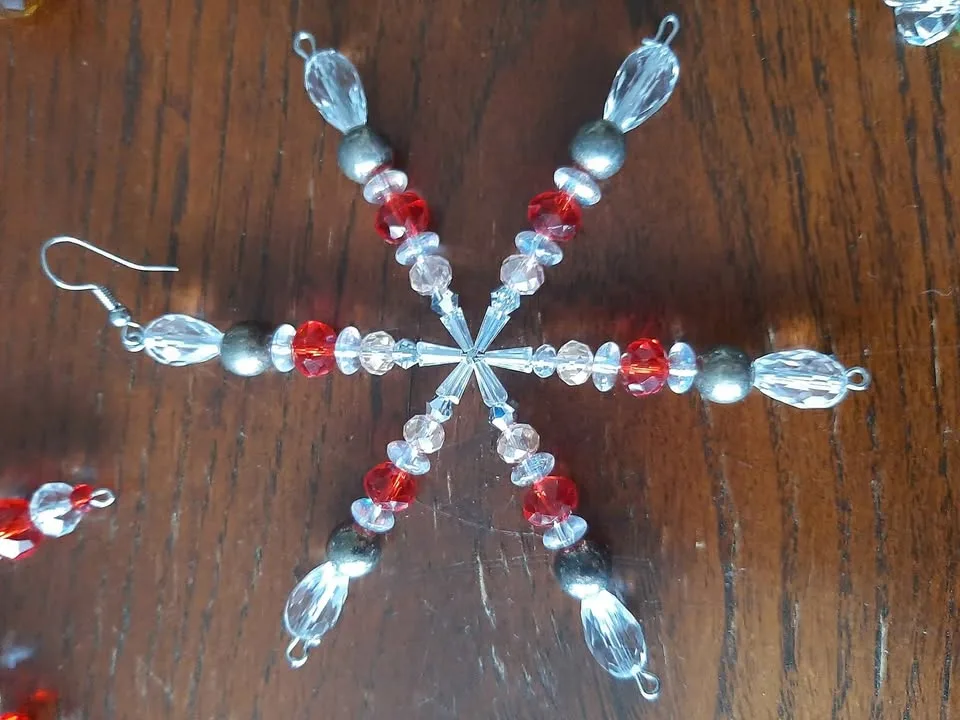 Hand made beaded Snow Flakes image indicator(5)