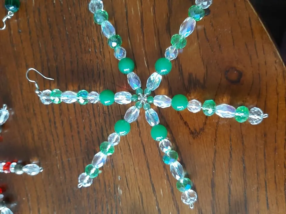 Hand made beaded Snow Flakes image indicator(6)