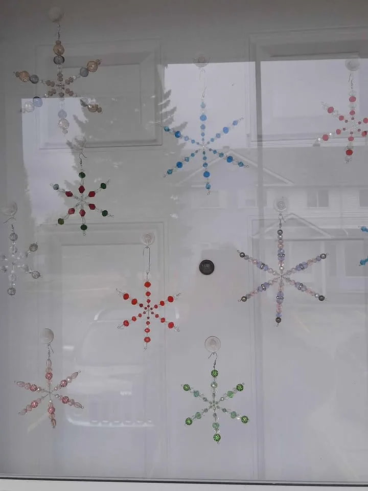 Hand made beaded Snow Flakes image indicator(9)