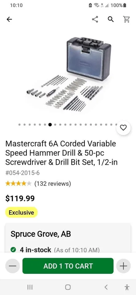 Mastercraft Variable Speed Hammer Drill image indicator(3)