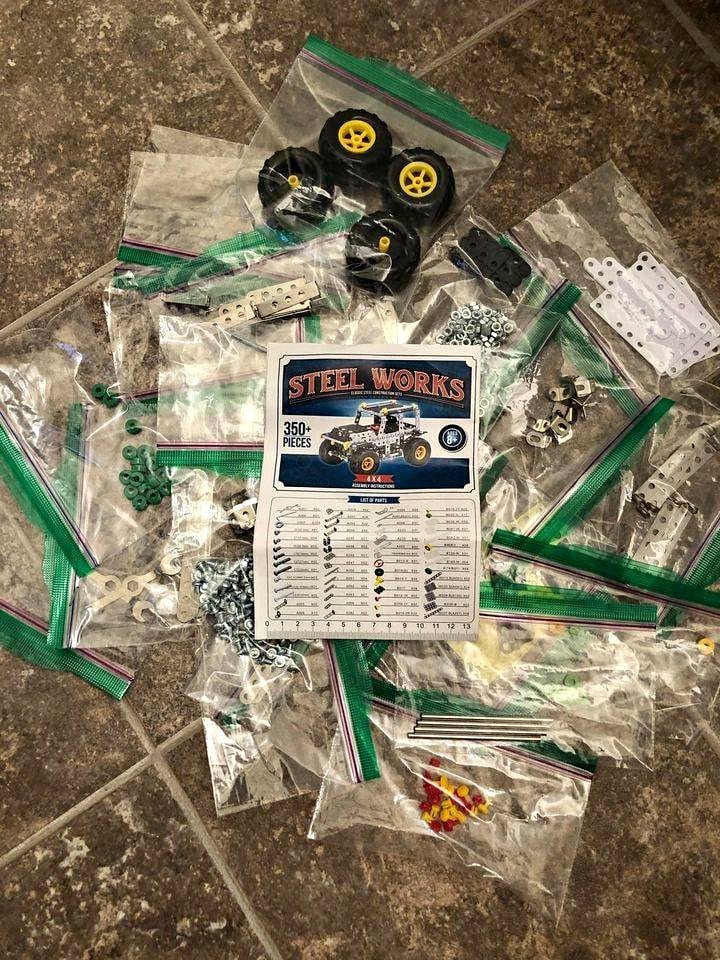 Schylling Steel Works 4 x 4 Vehicle (350+ Pieces, all accounted