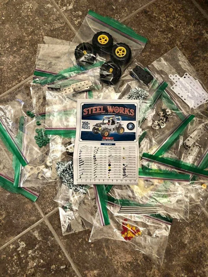 Schylling Steel Works 4 x 4 Vehicle (350+ Pieces, all accounted thumbnail