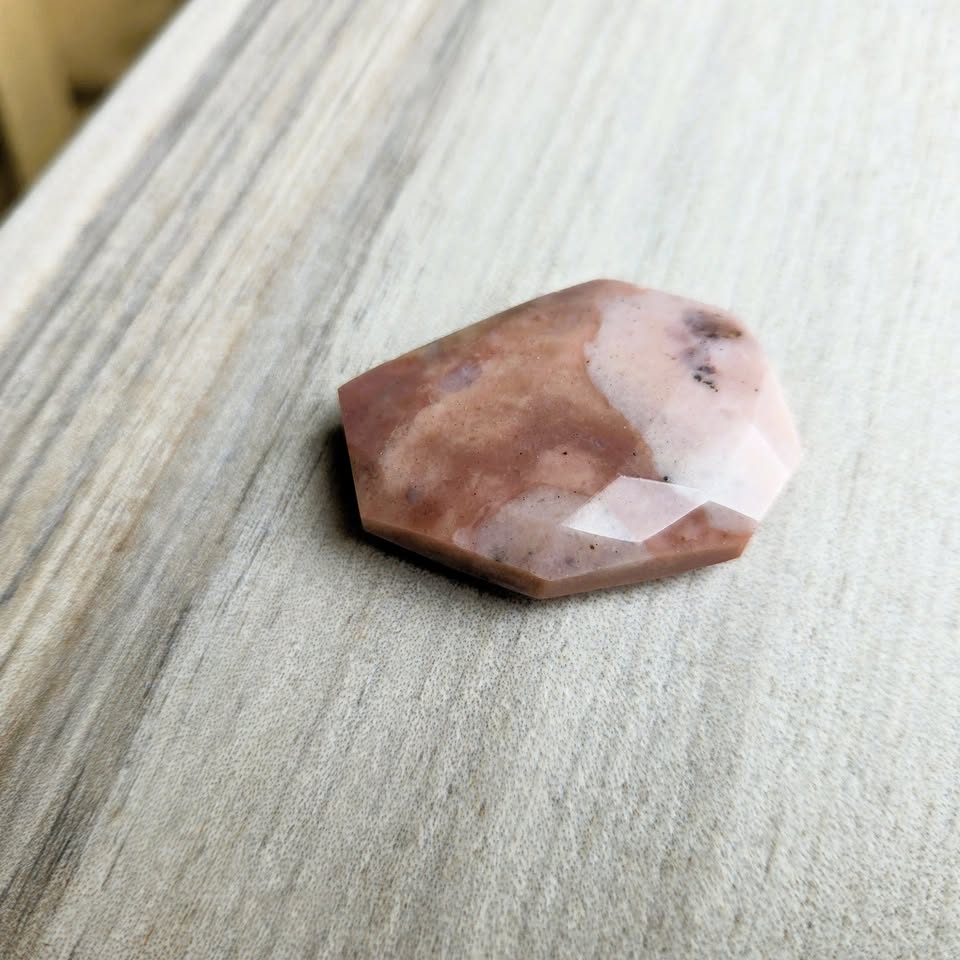 Unique faceted Pink Opal bead - photo 3