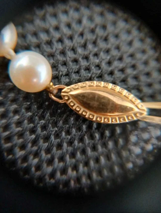 3-3.5mm Cultured Pearl Necklace - 16", 14k Clasp image indicator(2)