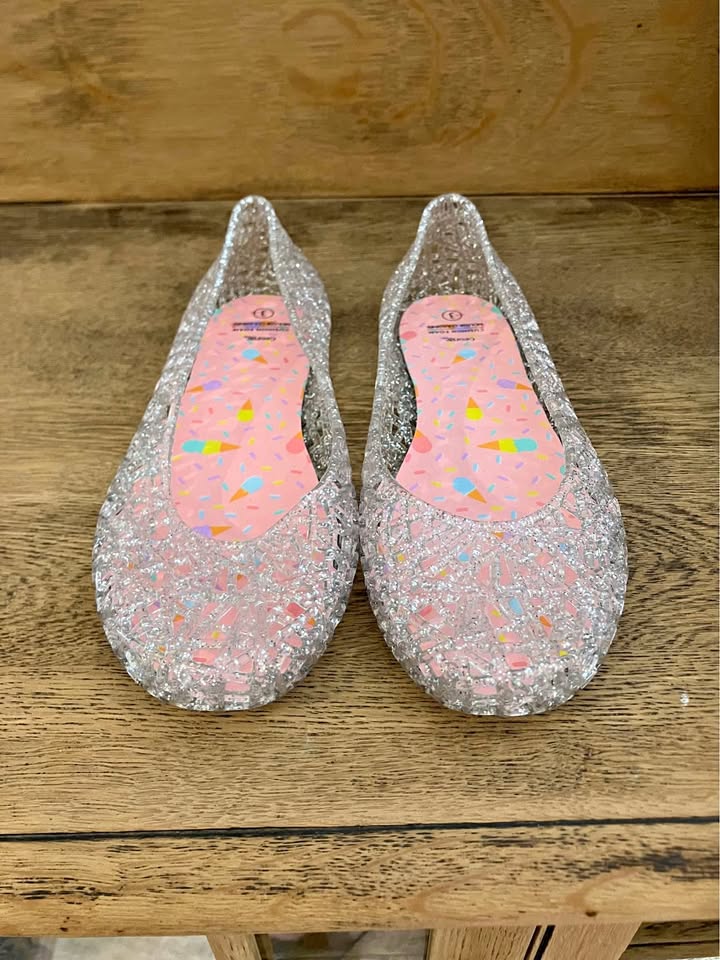 Girls Sparkle Slipper Shoes (George) - Size 3