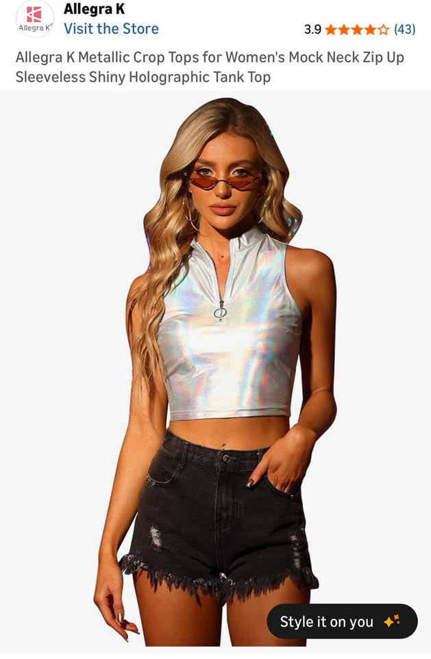 Rumi- Metallic Iridescent Two-Piece Set w/ diy Belt – New (Women - photo 2