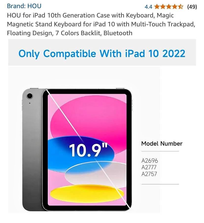 Wireless Keyboard for iPad - Magnetic RGB - photo 2