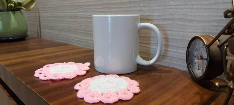 🌈 Brighten Your Home with Handmade Crochet Coasters! 🧶☕ image indicator(6)