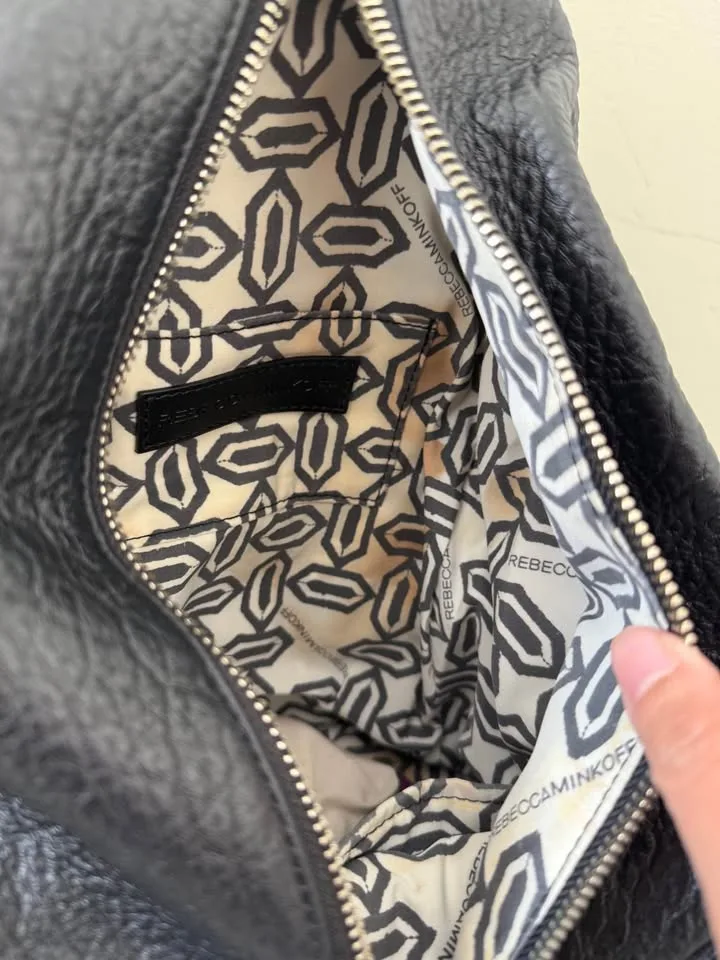 Rebecca Minkoff Black Pebbled Leather Julian Backpack - Medium image indicator(7)