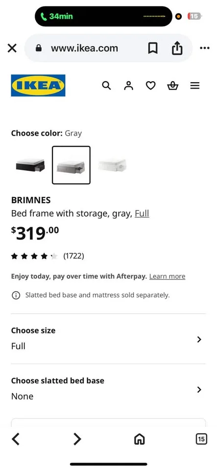 Ikea BED FRAME WITH STORAGE image indicator(2)