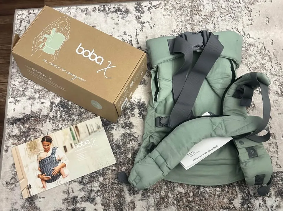 Baby carrier newborn to toddler-cotton, beautiful sea foam /adju image indicator(2)