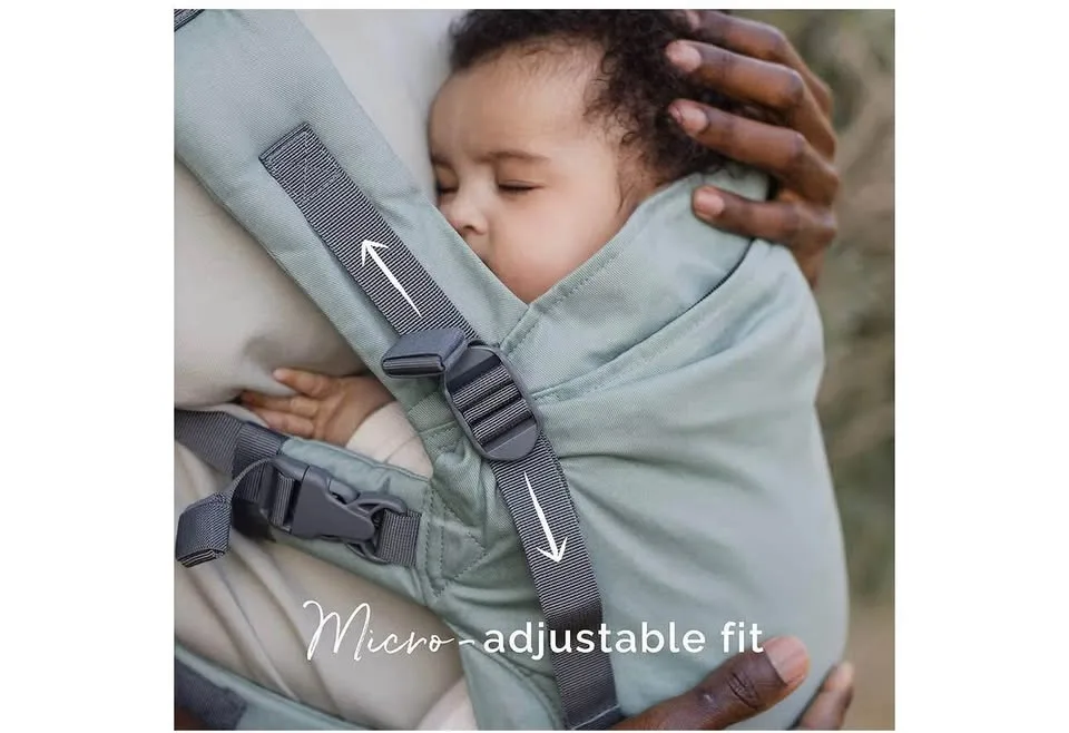 Baby carrier newborn to toddler-cotton, beautiful sea foam /adju image indicator(8)
