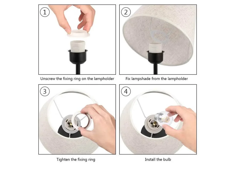 Table lamp set modern set of two-new -black metal base/on off sw image indicator(6)