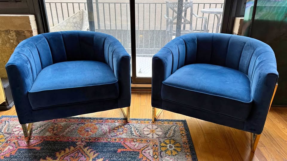 Meridian Carter Velvet Accent Chairs 🥕
