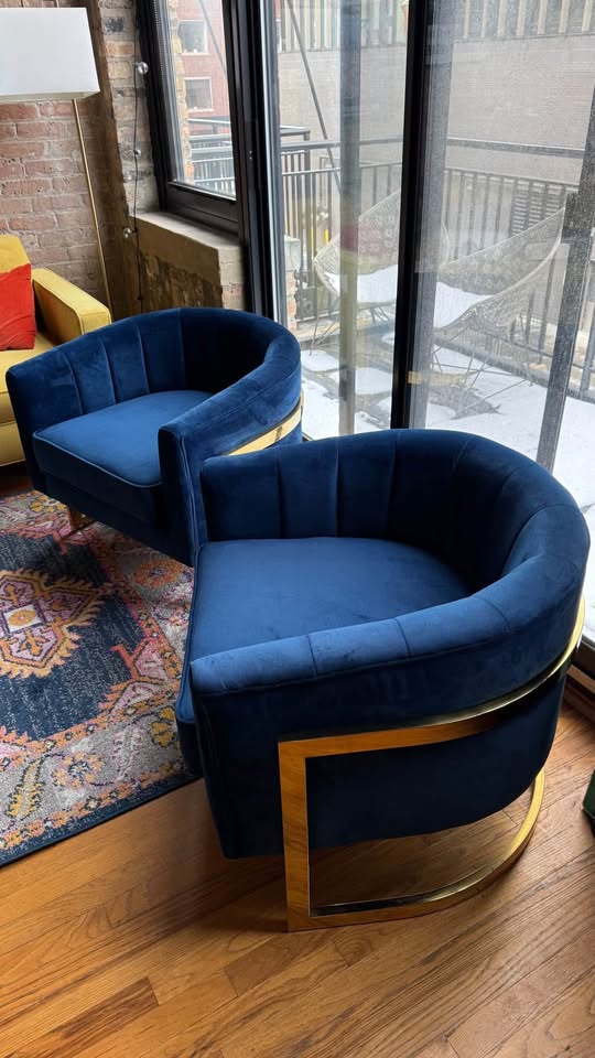 Meridian Carter Velvet Accent Chairs 🥕 - photo 2