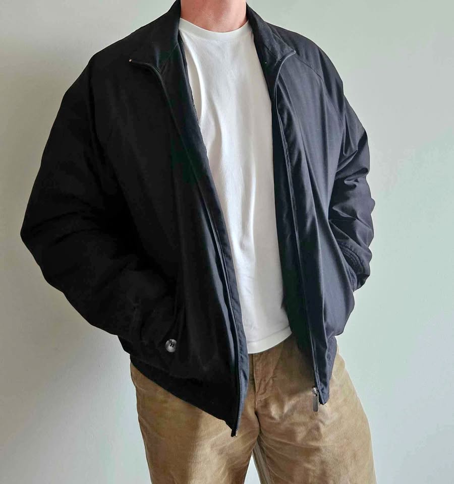 Mens large black bomber jacket