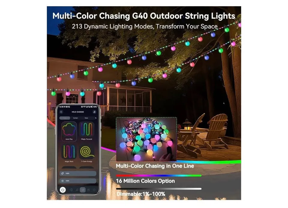 Christmas/app ,remote control Outdoor stings lights image indicator(4)